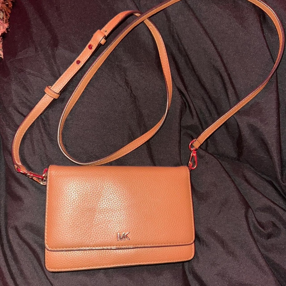 Michael Kors Brown Leather Crossbody Bag